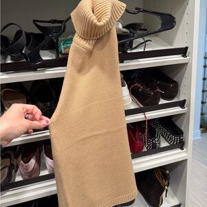 WeWoreWhat Tan Cowl Neck Sweater